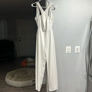 White backless jumpsuit size medium